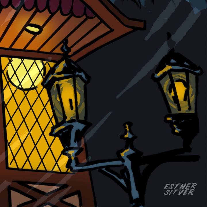 Esther Sketch - Wholesale Art Print - Wafel Haus 8x10 Print Gothic Waffle House 2