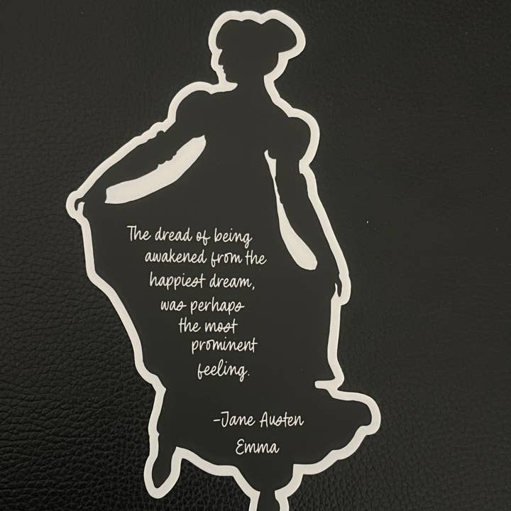 Autocollant de 7 pouces sur le thème d'Austen « Being Awakened » pour la vente par Greetings From Hospitality Lane