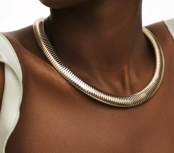 HoopLa - Wholesale Choker/Collar - Tobogas, Cobra Omega Collar Necklace- Steel6