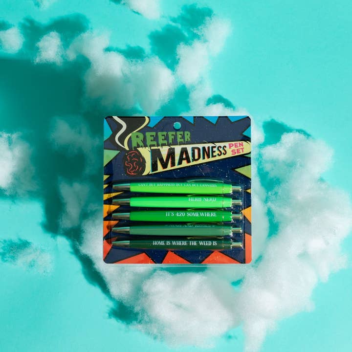 FUN CLUB - Wholesale Pen - Reefer Madness Black Ink Ballpoint Pen Set (pens, funny)1