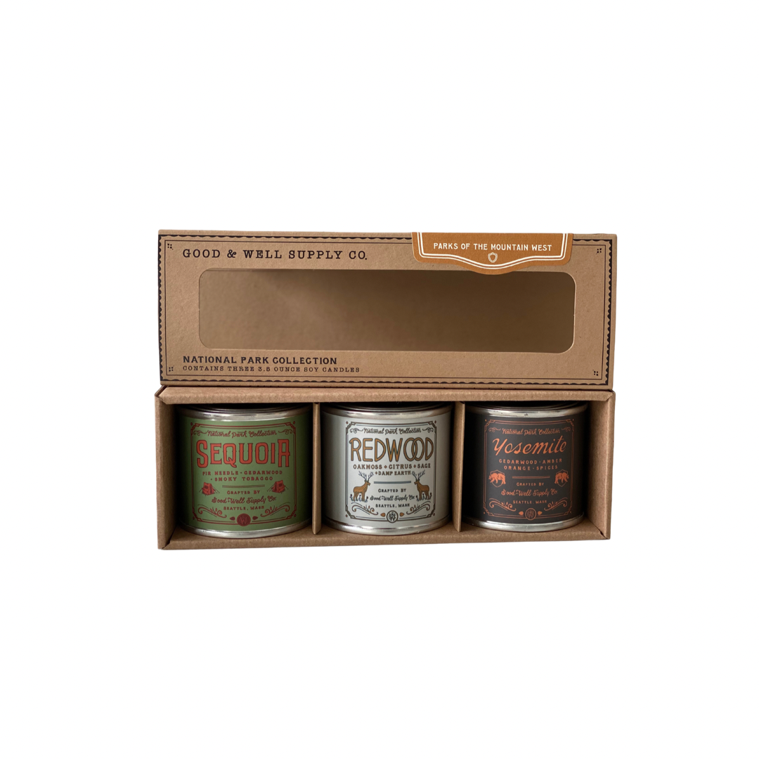 Good & Well Supply Co. - Wholesale Travel Candles - National Parks of the Mountain West Mini Candle Gift Set6