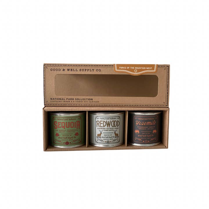 Good & Well Supply Co. - Wholesale Travel Candles - National Parks of the Mountain West Mini Candle Gift Set6