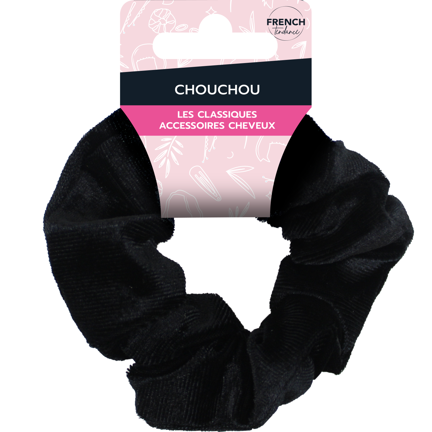 FRENCH TENDANCE – Großhandel Haarschmuck-Set – Demen – SAMT HAARGUMMI0