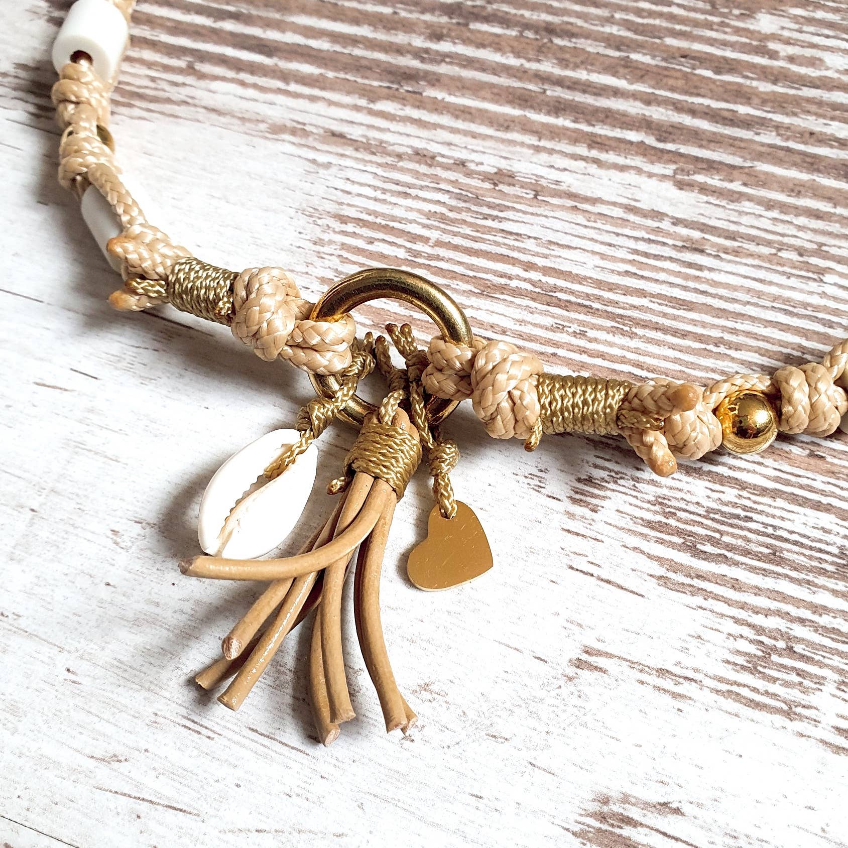 Felius for Dogs - Wholesale Pet Collar - Dog - EM Ceramic Dog Necklace ★Gipsymee★ Natural Shades - Beige1