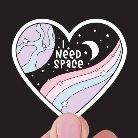 Adesivo I Need Space per la vendita all'ingrosso da parte di Posh Paperie