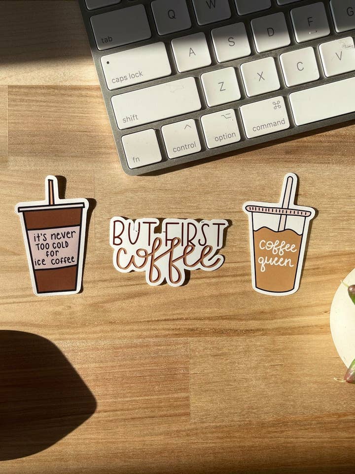 Paquete de pegatinas Coffee Addict para venta al por mayor de Coffee & Good Reads