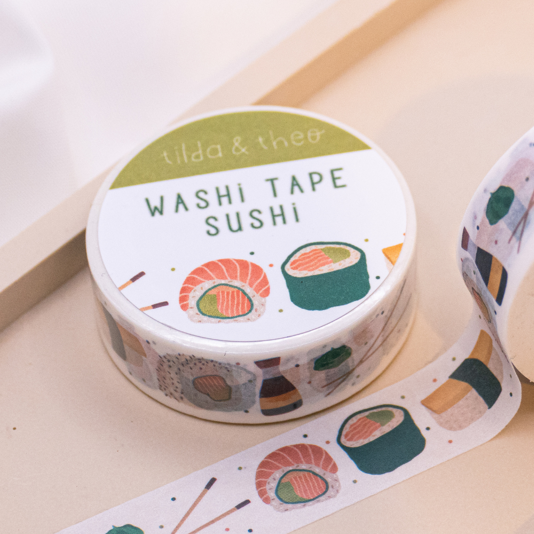 Tilda&Theo - Wholesale Washi Tape - Washi Tape Sushi/Nigiri - Masking Tape Japan2