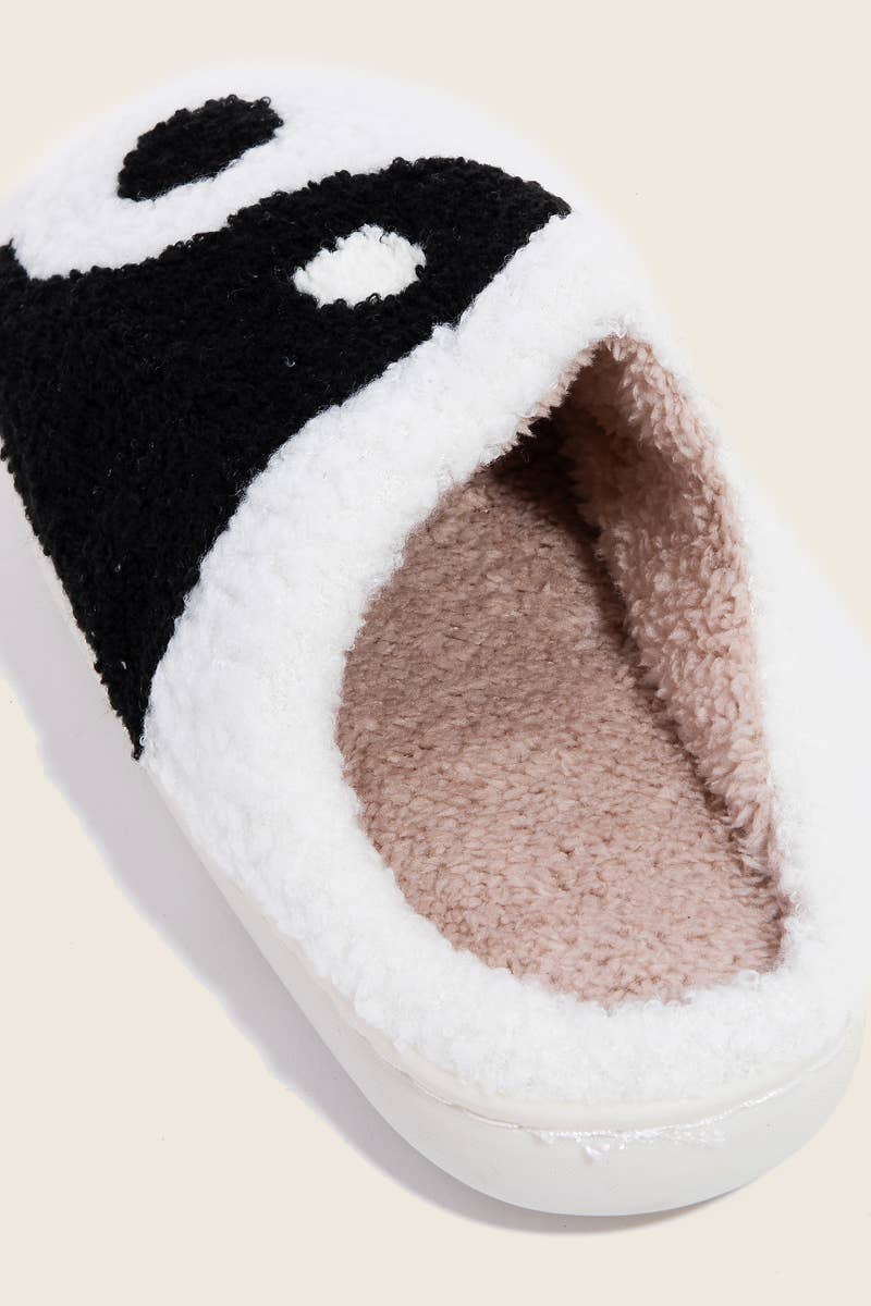 BWL Yin Yang Pattern Fuzzy Slippers for wholesale on Faire2