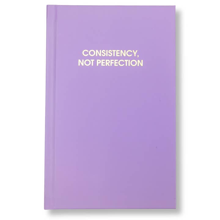 Consistency Not Perfection - Hardcover Daily Journal - Amethyst for wholesale by Chez Gagné
