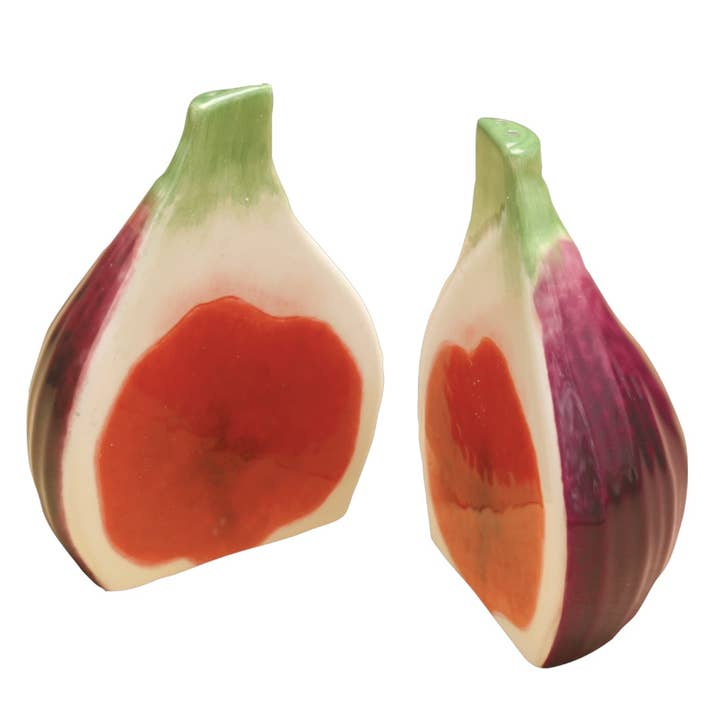 Fig Salt and Pepper Shaker Set for wholesale by Pacific Trading