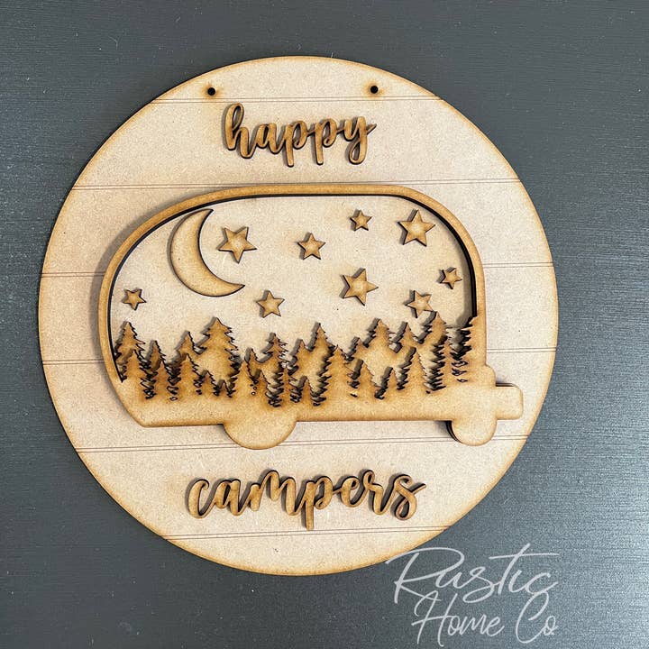 Rustic Home Co LLC – Engroshandel DIY-hobbysæt – Skilt, camping runde, dørbøjle, håndværkssæt,