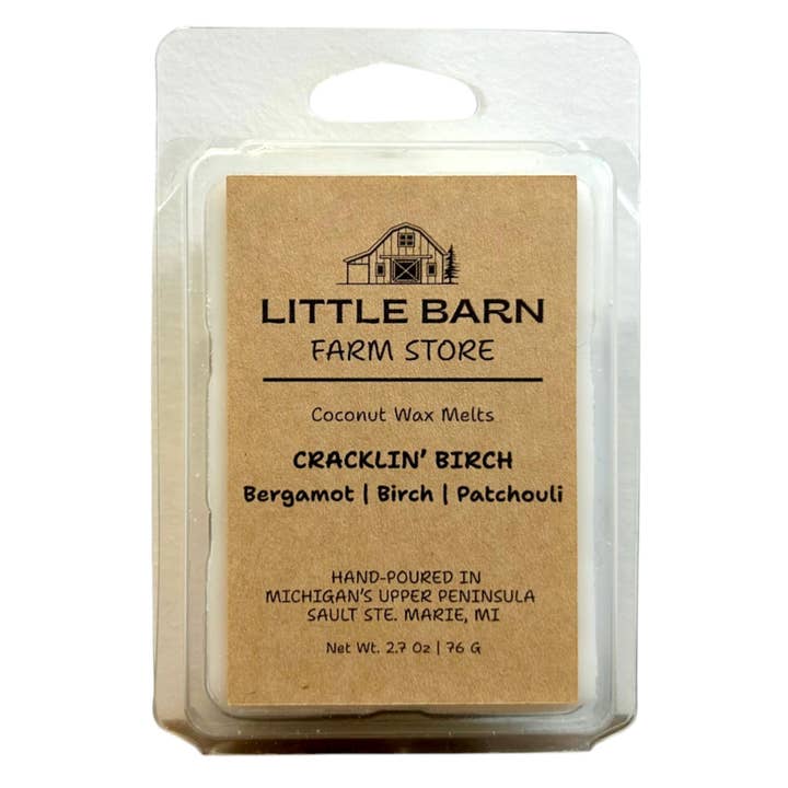 Cracklin’ Birch Wax Melt - Bergamot, Birch & Patchouli for wholesale by Little Barn Farm Store