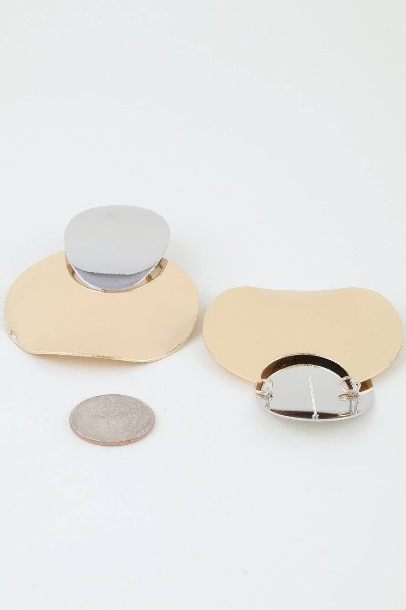 CC Wholesale Clothing - Wholesale Dangle Earrings - Shiny Minimal Petal Drop Earrings3