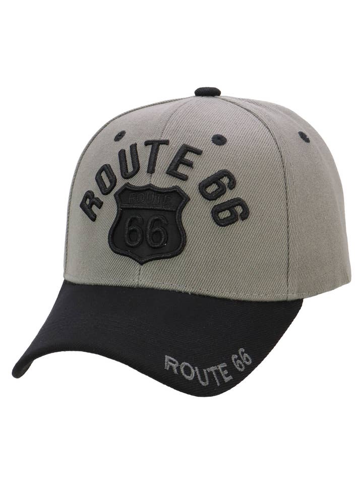 Route 66 Sköldbåge Logo Polyester Baseballkeps för wholesale av Cap Zone