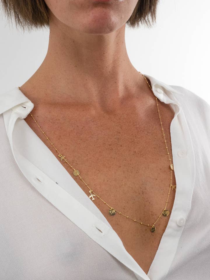 REJSEMINDER Halskæde Lang (Guld) for engroshandel hos Fab-Atelier