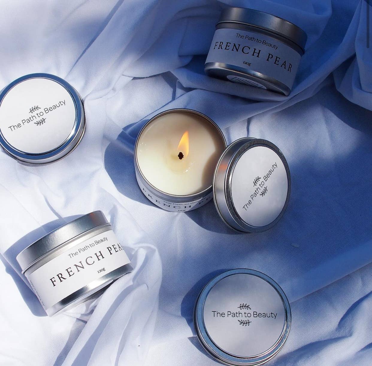 The Path to Beauty - Wholesale Travel candles - French Pear Candle Tin1