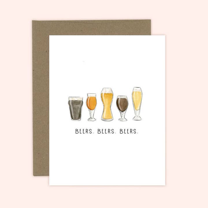 Craft Beer - Carte de vœux pour la fête des pères pour la vente par Almeida Illustrations