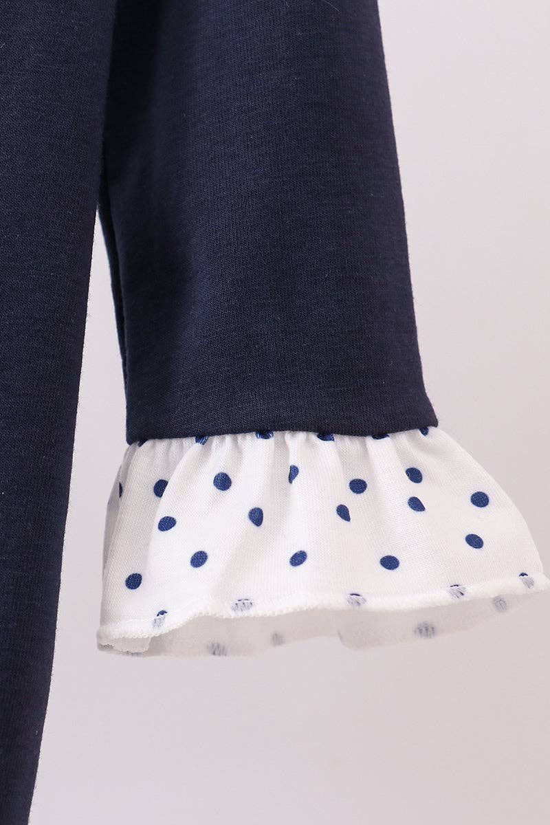 Mom & Co. - Venta al por mayor Peto - Bebés - Pelele con volantes y bordado de nacimiento marino2