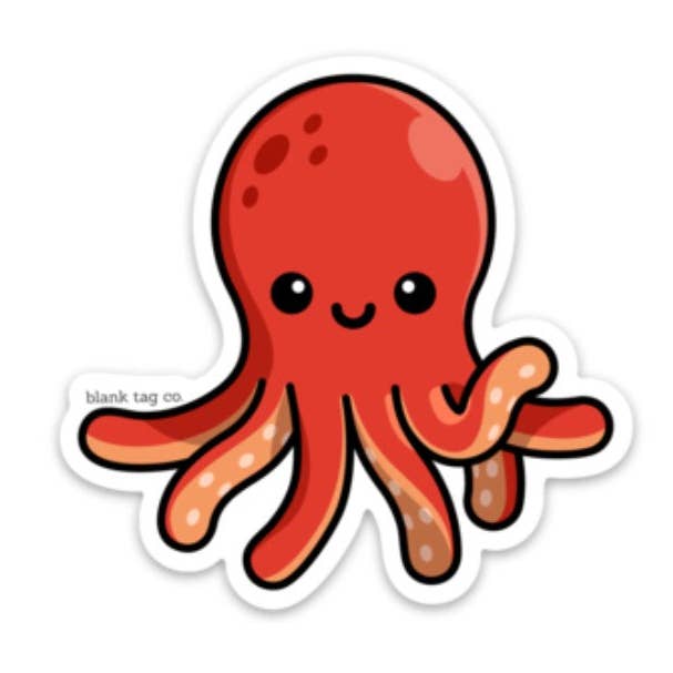 Blank Tag Co.® Waterproof Sticker - Octopus for wholesale by Blank Tag Co. - Waterproof Stickers