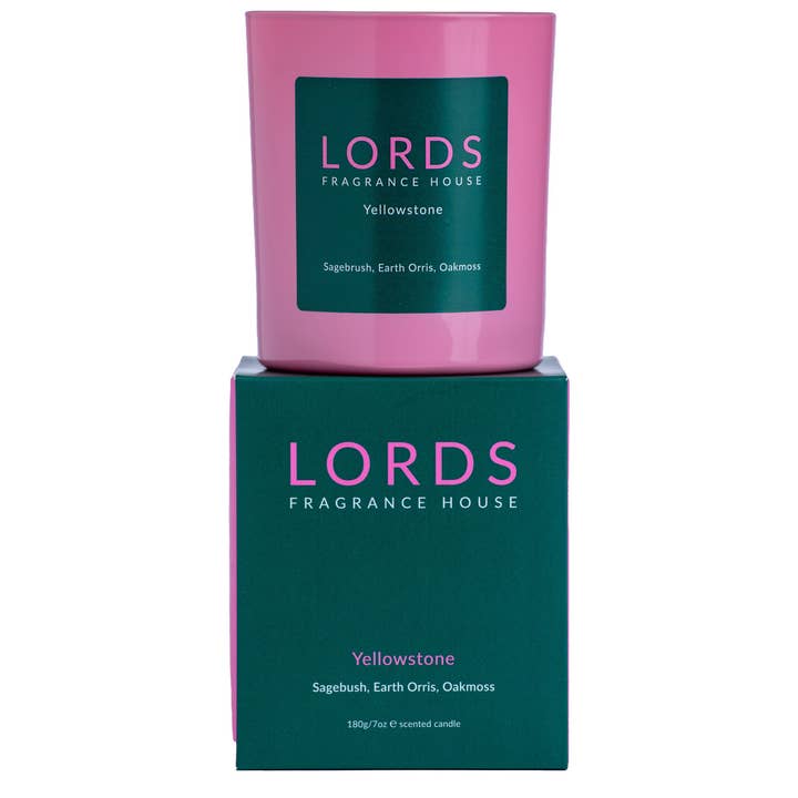 LORDS Fragrance House – Großhandel Kerze im Glas / gefüllte Kerze – Yellowstone Große Kerze | Rosa Kerzen | Luxuskerzen