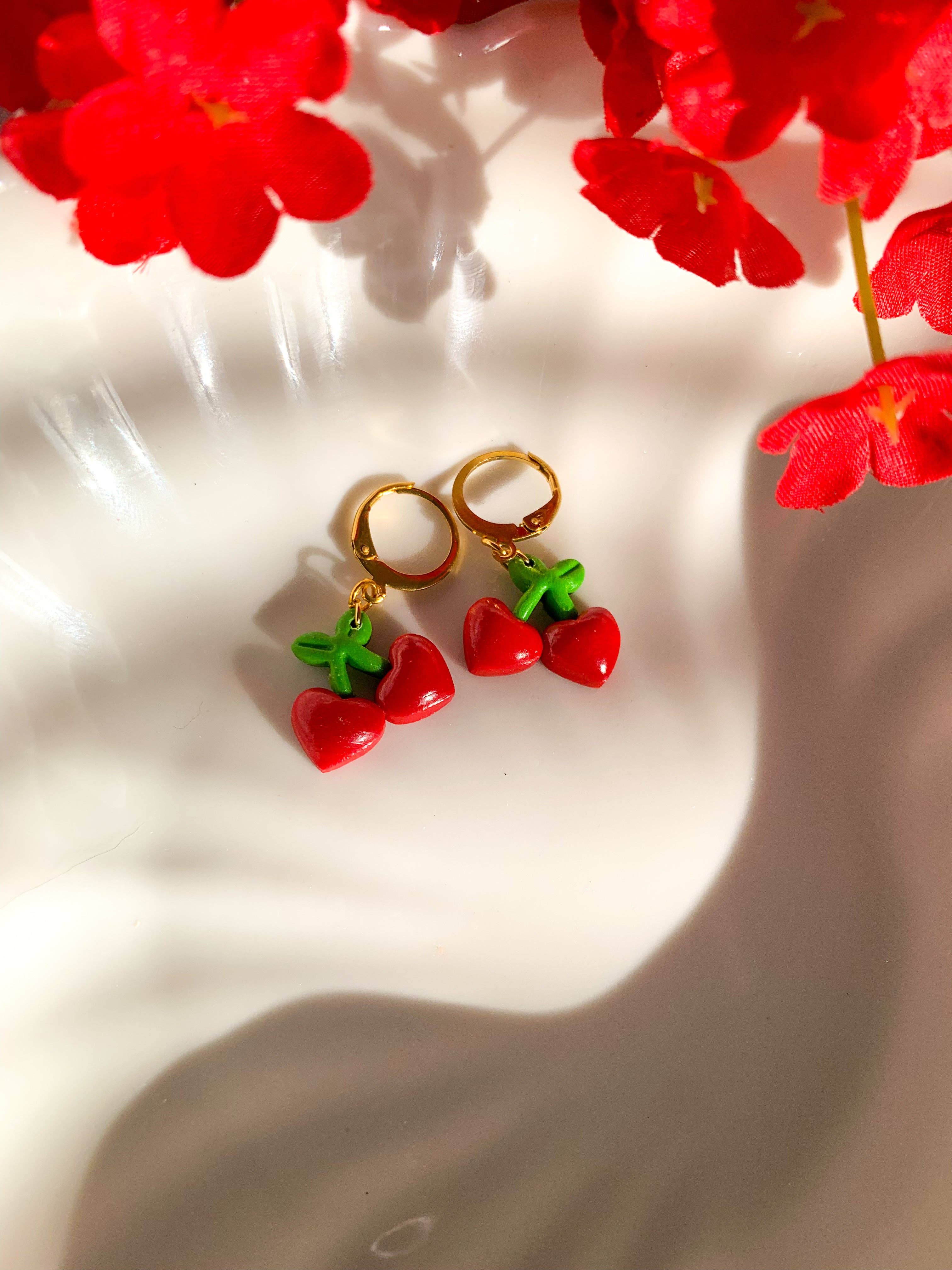 Sundried Peach – Großhandel Ohrhänger – Herzkirschen1