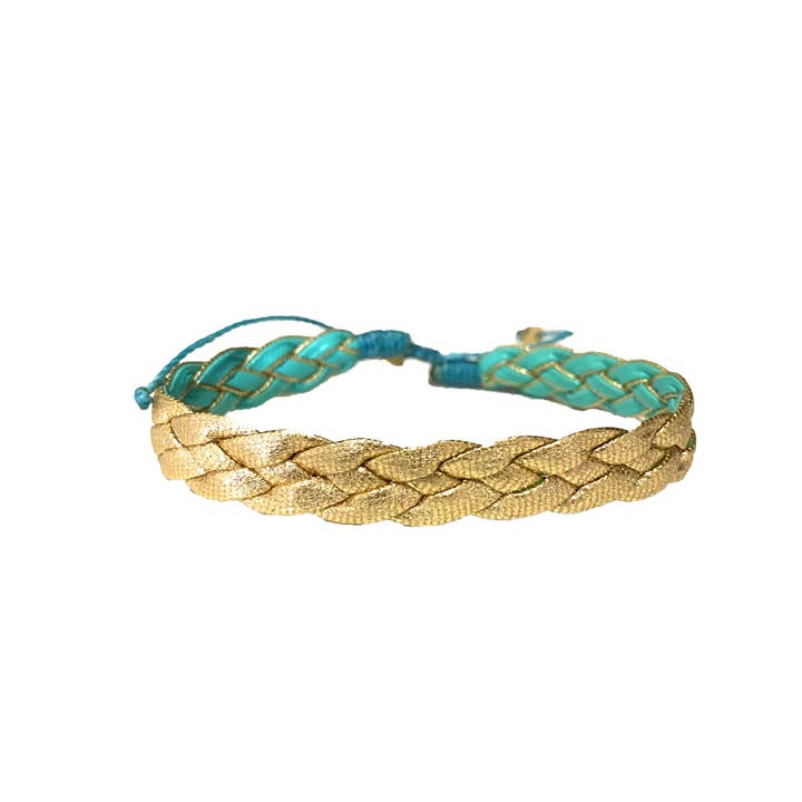 Vakano Bracelets - Venta al por mayor Pulseras tejidas/trenzadas - Pulsera trenzada turquesa1