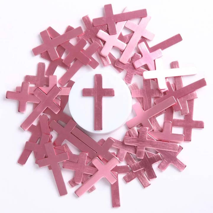 Pocket Cross - Blank - Pink - Pack of 50 for wholesale by Swanson Christian Products