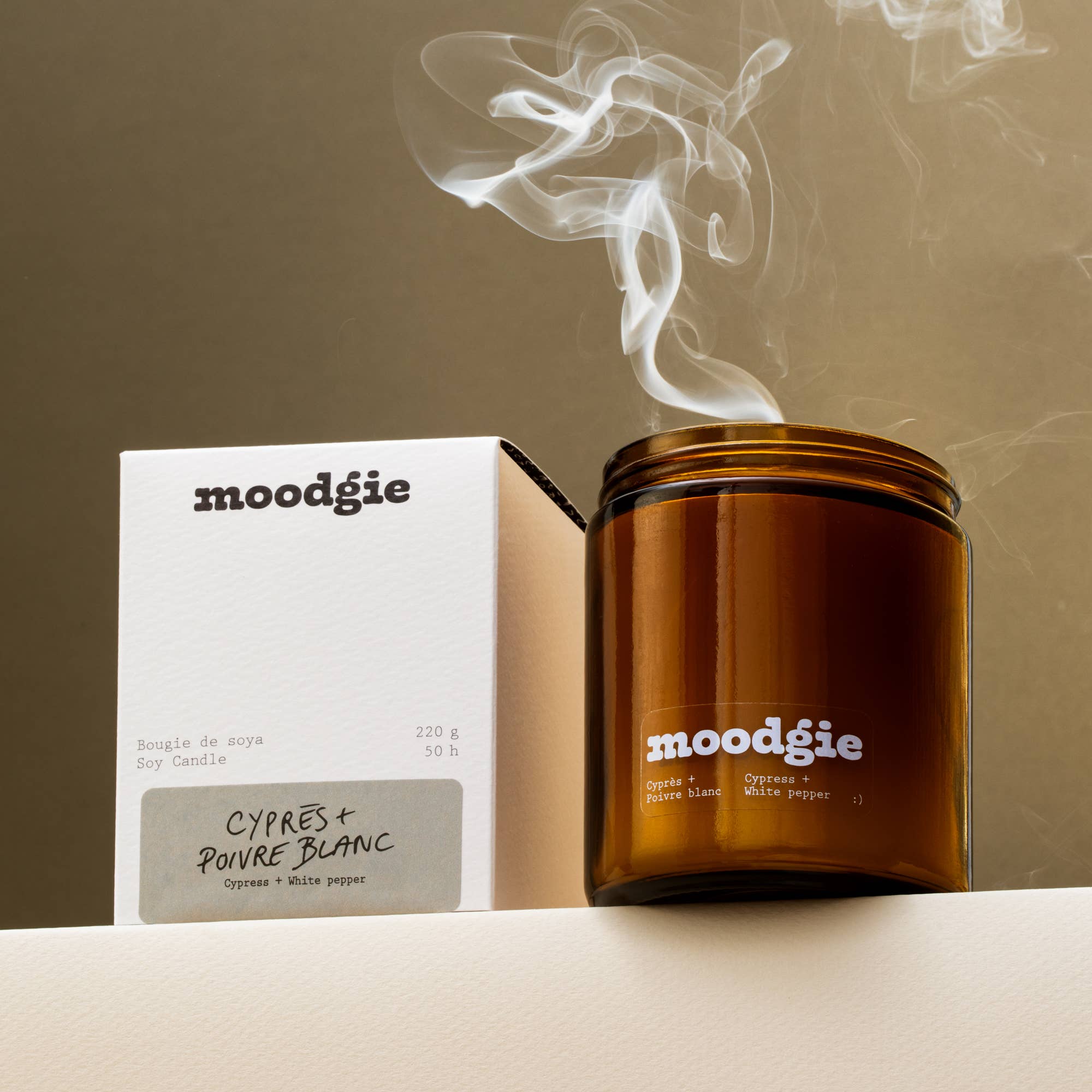 moodgie - Wholesale Jar/Filled Candle - Cyprès + Poivre blanc0