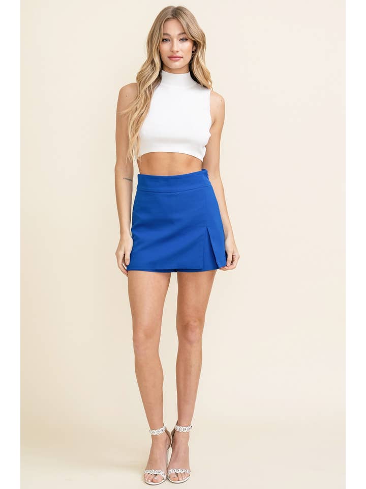 Cloud Ten - Wholesale Skort - Women's - CP9168AA - HIGH WAISTED FRONT SLIT HEM SKORT