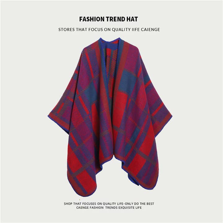 SueSilkHK – wholesale Cape – Women's – Ethnic Style Women's Shawl, Thickened Cape Coat for Autumn and Winter, Travel Photography Split Cloak12