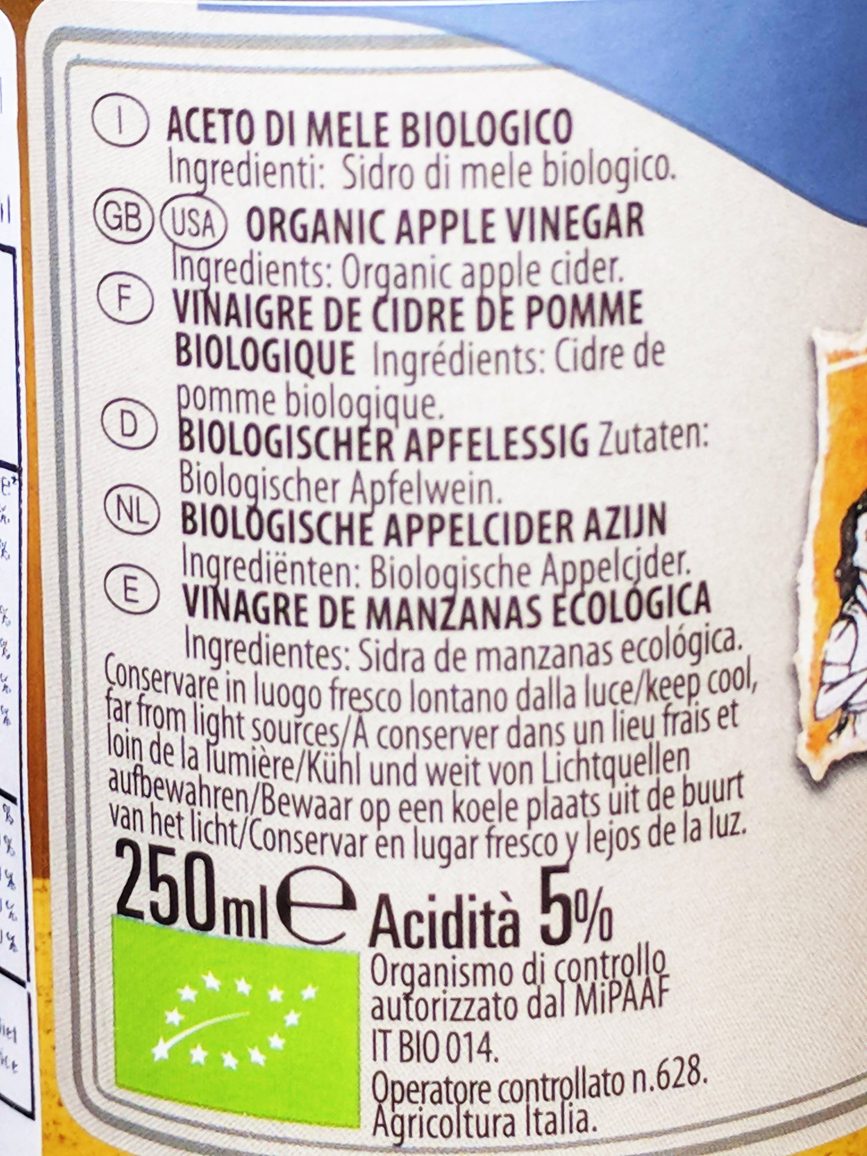 SAPORE DELLA VITA LLC - Wholesale Vinegar - Organic, Unfiltered Raw Apple Cider Vinegar with Mother1