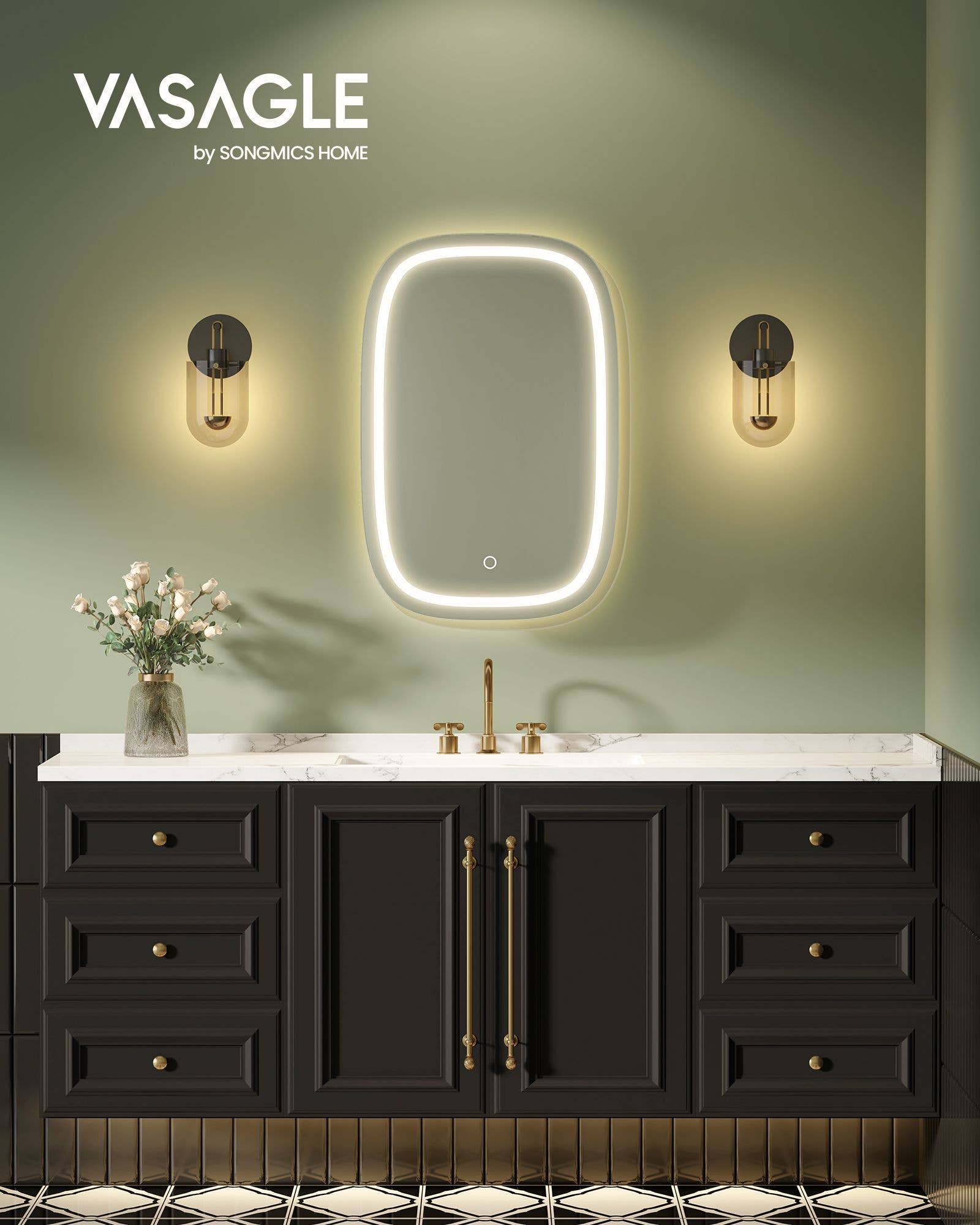 Greenwestons - Vendita all'ingrosso Armadietto - Armadio da bagno a parete con stazione di ricarica.0