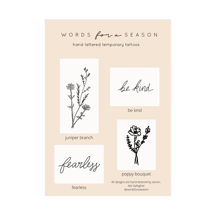 Confezione da 4 Empower Theme | Pacchetto Regalo per la vendita all'ingrosso da parte di Words for a Season