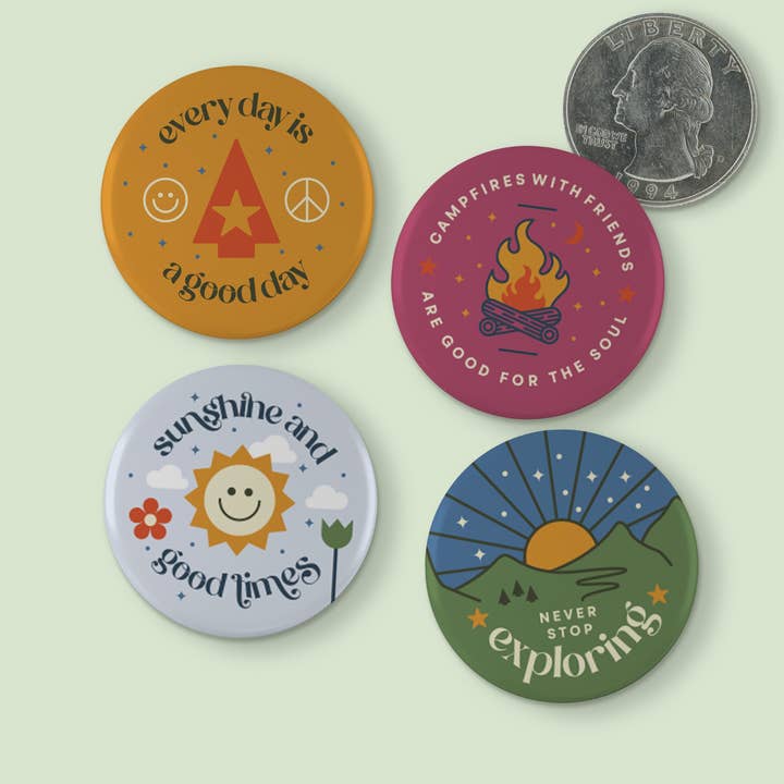 38 mm knappmagneter för wholesale av Forest Crossing Friends