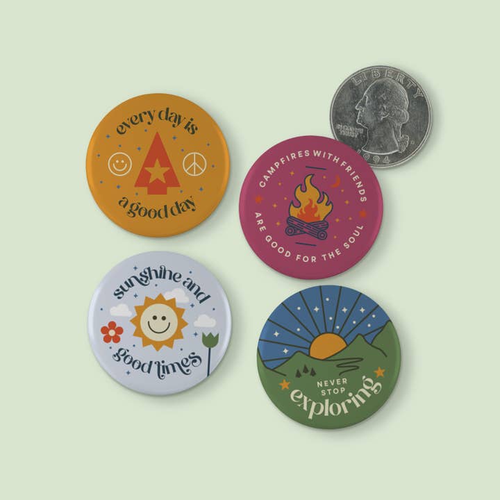 1.5in Button Magnets for wholesale by Forest Crossing Friends