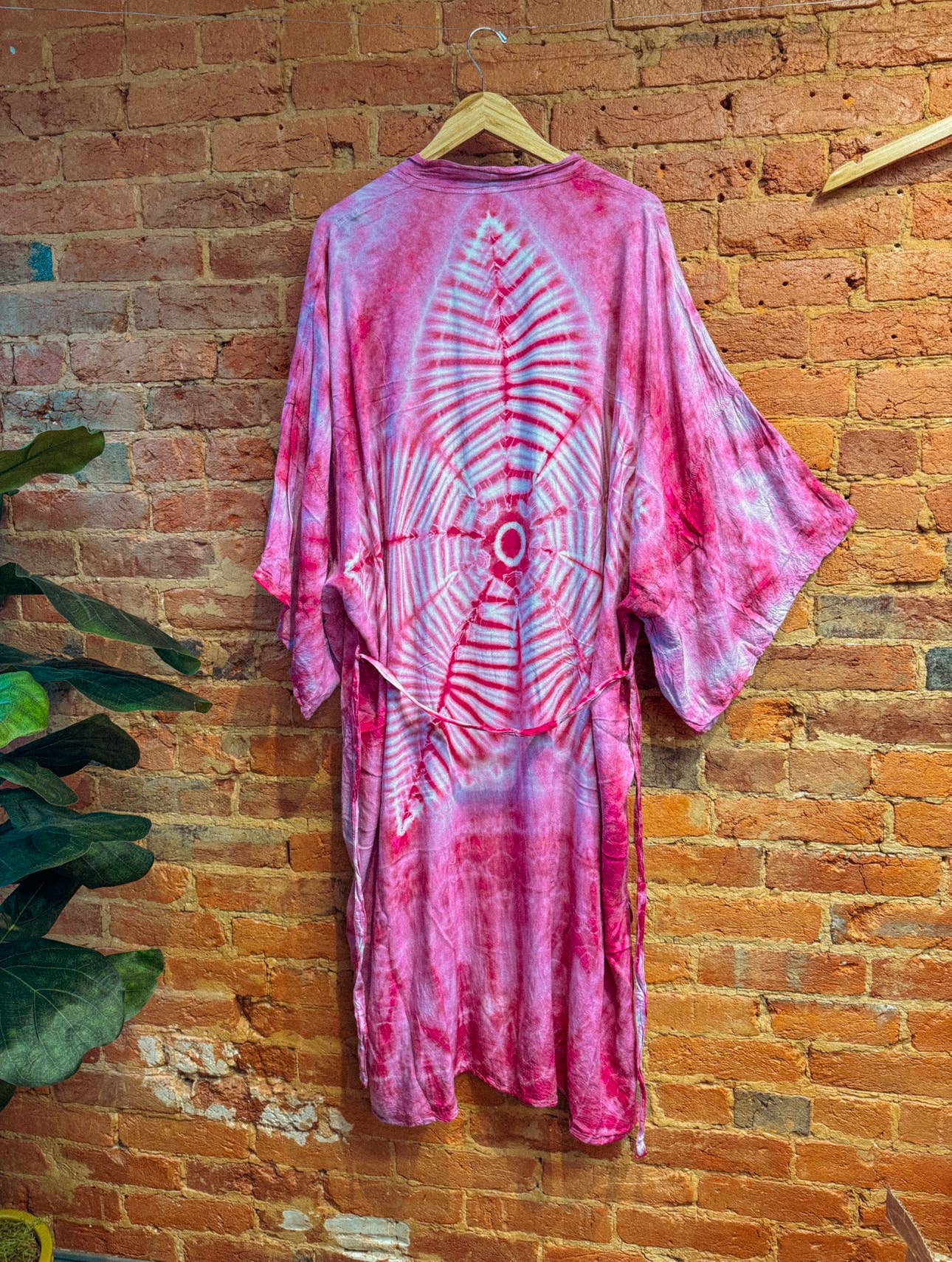 Gardenbelle Shop - Venta al por mayor Kimono - Mujer - Kimono bohemio hippie teñido a mano, bata estilo boho en tonos tierra12