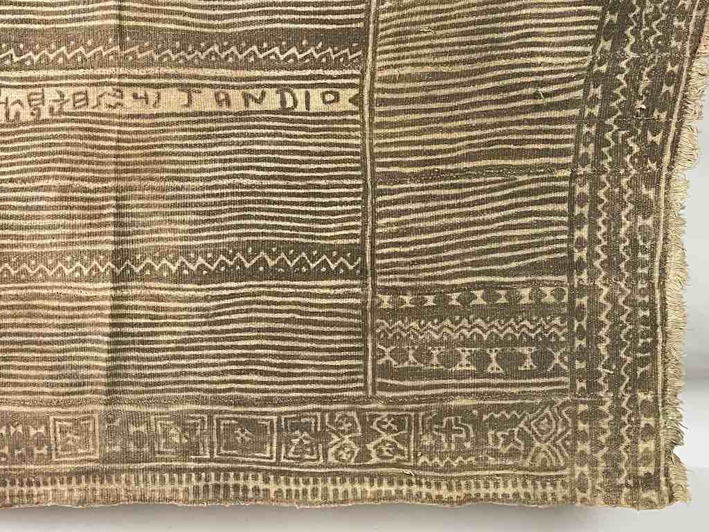 The Niger Bend - Wholesale Tapestry/Textile - Vintage Traditional Bogolan Mudcloth Mali African Textile | 51 x 37"7