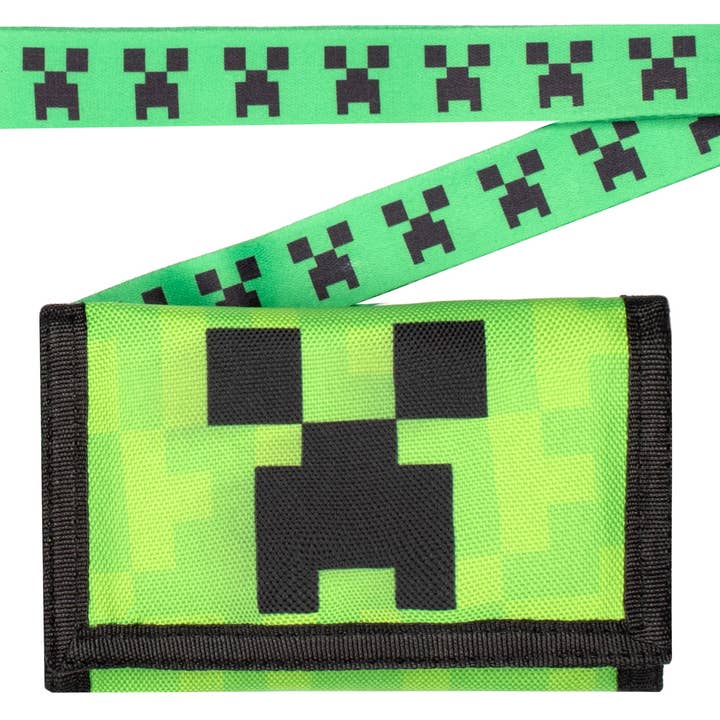 Minecraft Kids Wallet - Creeper Face for wholesale by Fringoo Group Ltd