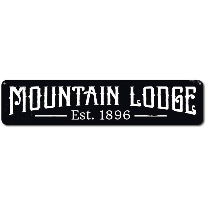 Mountain Lodge Established Date Sign for wholesale by Lizton Sign Shop, Inc