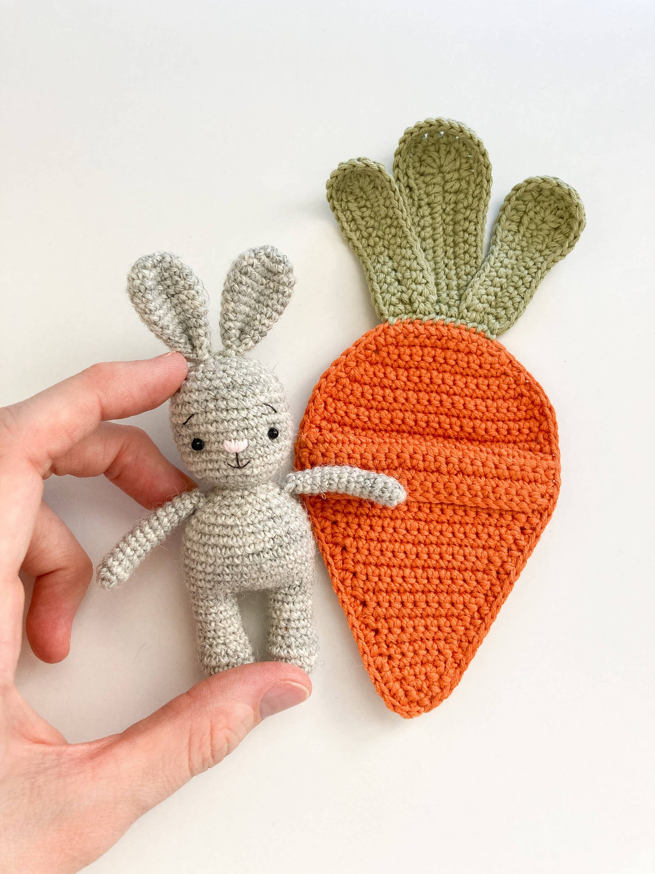Anh2 LTD - Wholesale Stuffed/Plush Toy - Kids & Baby - Crochet Little Rabbit in Carrot Sleeping Bag, Easter Gift2