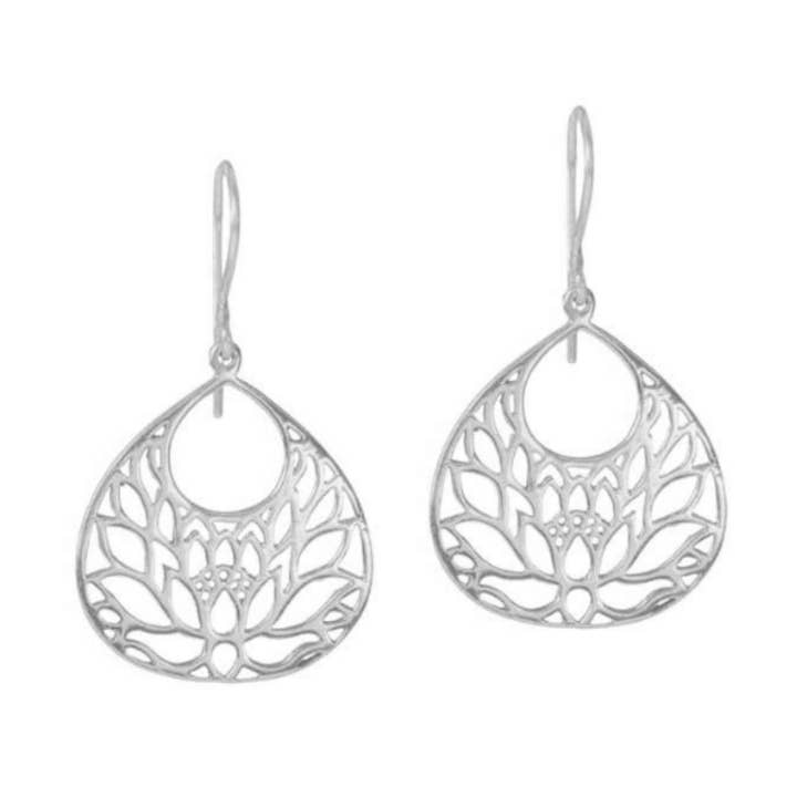 Lotus Flower Petite Earrings for wholesale by Jewelry Evolution