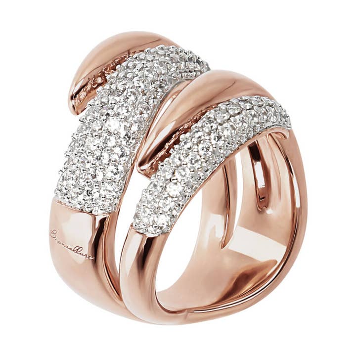 Bandring van Contrarié met kubieke zirkonia voor wholesale door Bronzallure