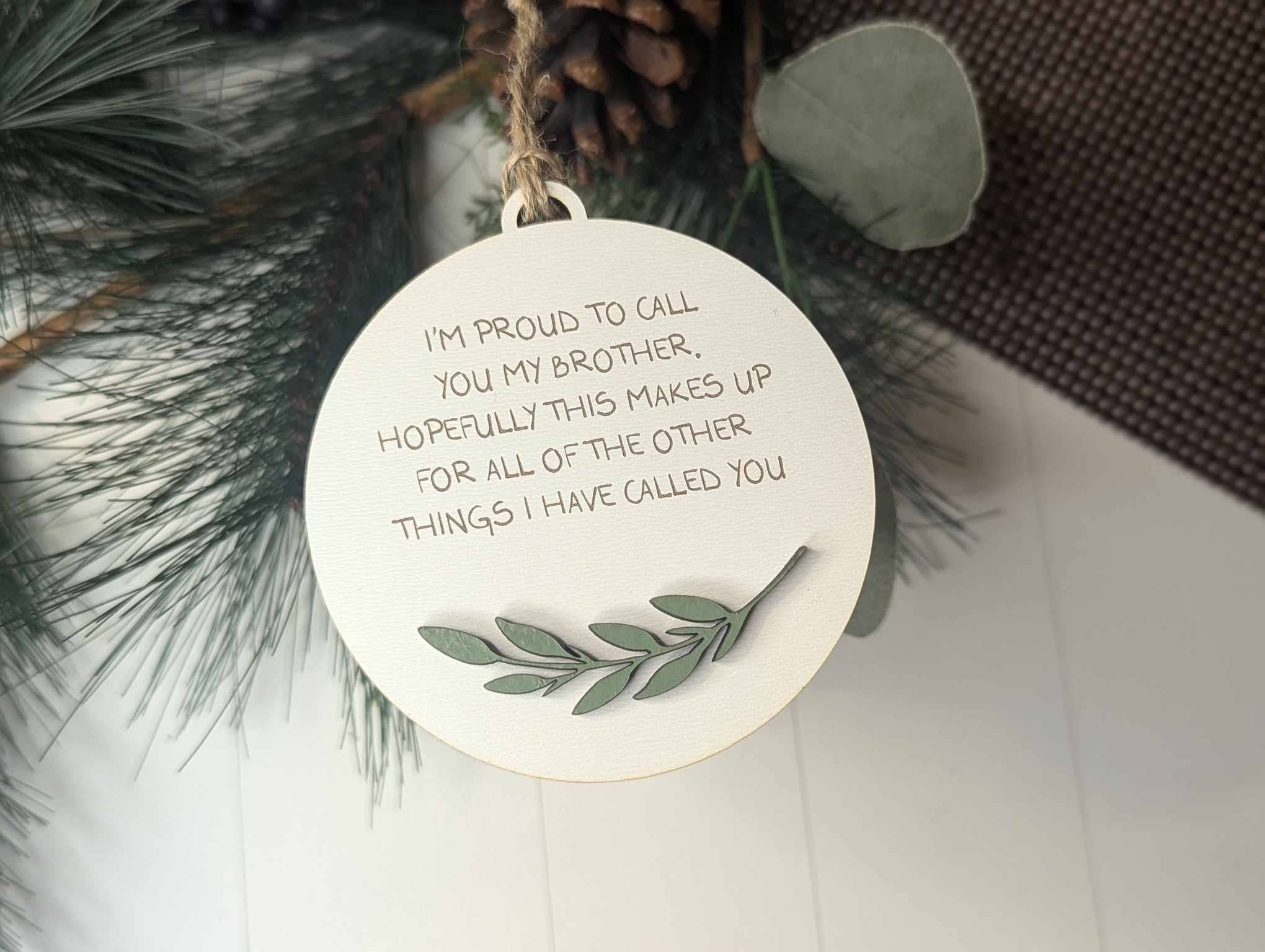 Richer Design Co. - Wholesale Ornament - Funny Brother Sister Christmas Ornament