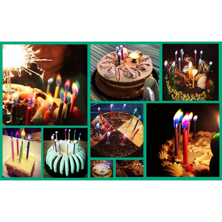 JII - Wholesale Cake Candle - Colorflame Birthday Candles in 26 Piece Counter Display19
