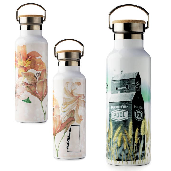 Prairie Skinny Water Bottle for wholesale by QCGifts.ca