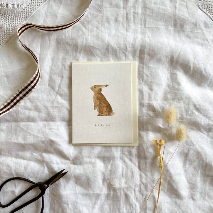 Annie Brougham Paper Goods. - Wholesale Baby card - New Baby - Little One - Bunny Petite Card3
