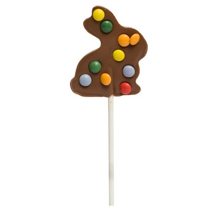 Hames Chocolates – wholesale Lollipop – UK ONLY. Milk Chocolate Bunny with Candy Beans Lollipop