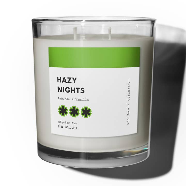 Regular Ass Candles - Wholesale Novelty Candle - HAZY NIGHTS Spiced Rum, Tobacco, Incense 11oz Candle