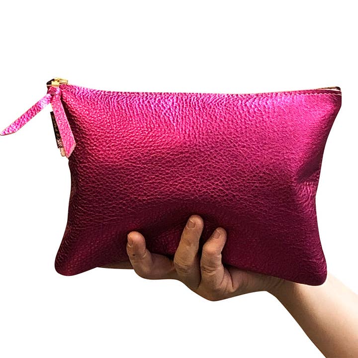 Zina Kao Exclusives - Wholesale Pouch - Women's - Metallic Everyday Pouch: 4 sizes! Ginger/Monroe/Carter++