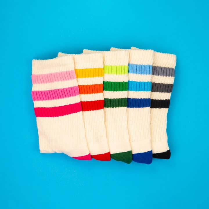 Gumball Poodle - Wholesale Socks – Unisex - The Retro Bunch 1 - Striped Gym Socks3